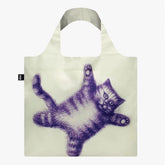 BOLSA PLEGABLE LOQI FLYING PURR-PLE CAT | LOQI